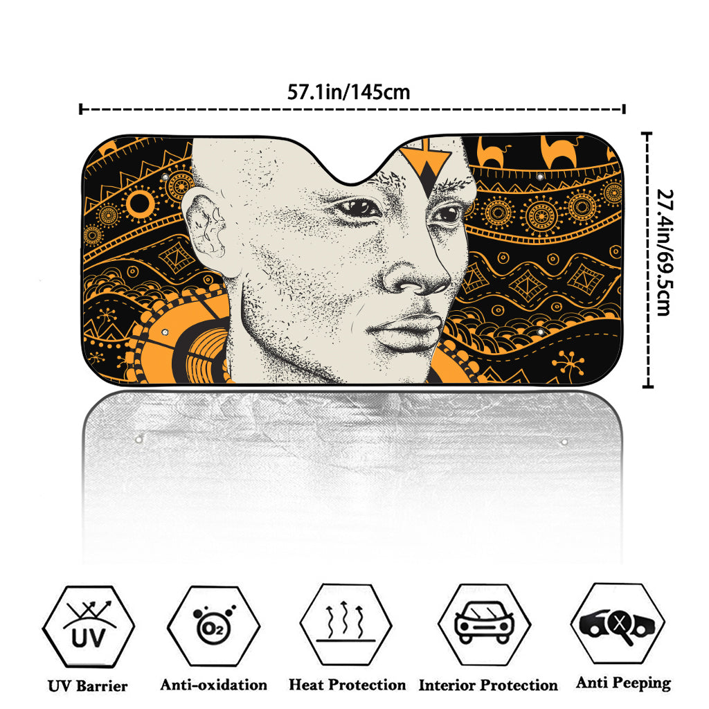 African Style Print Car Windshield Sun Shade