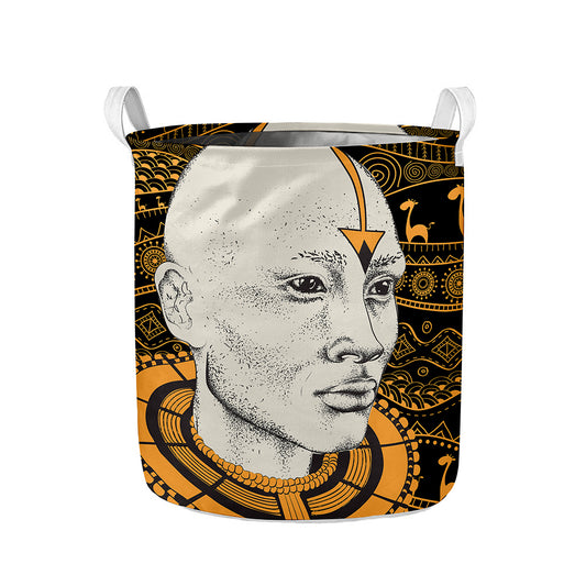 African Style Print Collapsible Laundry Basket