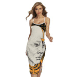 African Style Print Cross Back Cami Dress