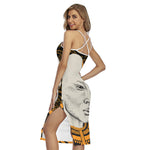 African Style Print Cross Back Cami Dress