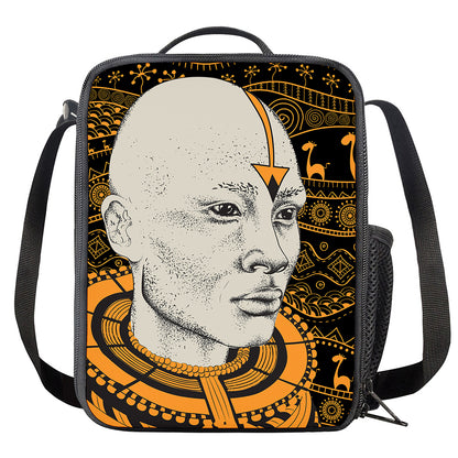 African Style Print Crossbody Lunch Bag