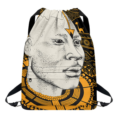 African Style Print Drawstring Backpack