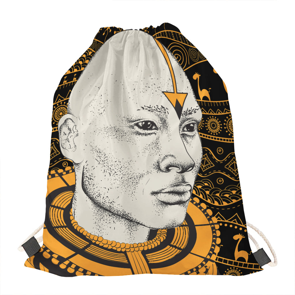 African Style Print Drawstring Bag