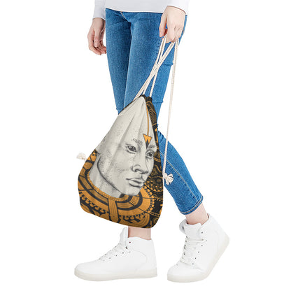 African Style Print Drawstring Bag
