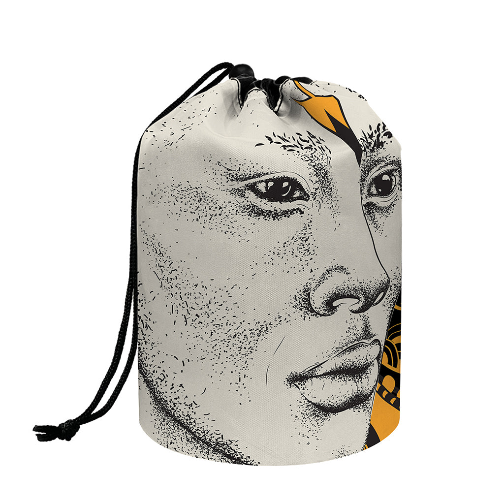 African Style Print Drawstring Makeup Bag
