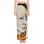 African Style Print High Slit Maxi Skirt
