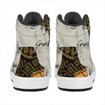 African Style Print High Top Leather Sneakers