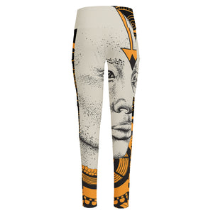 African Style Print High-Waisted Pocket Leggings