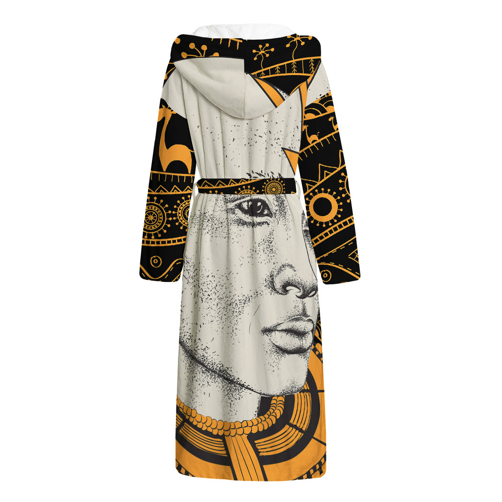 African Style Print Hooded Bathrobe