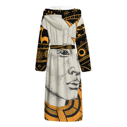 African Style Print Hooded Bathrobe