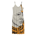 African Style Print Jersey Midi Cami Dress