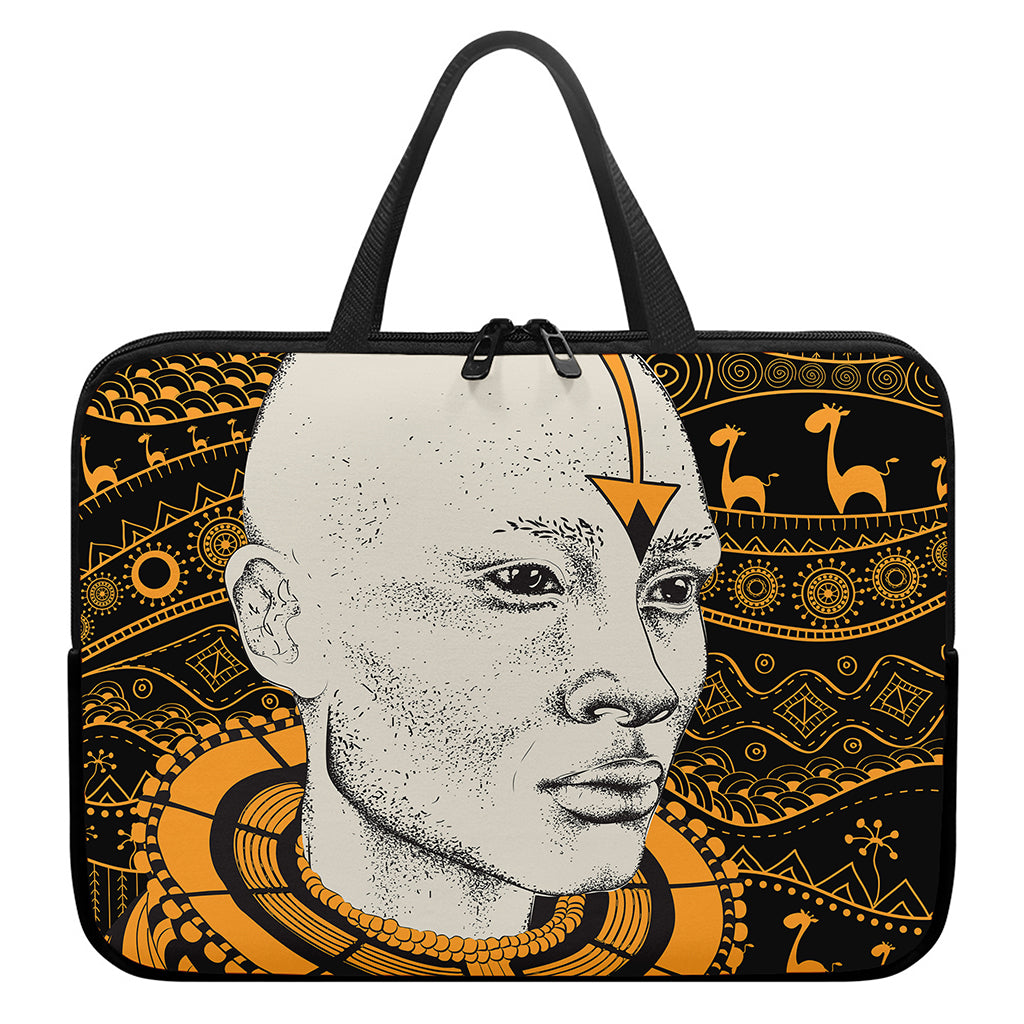African Style Print Laptop Sleeve With Handle