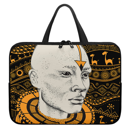 African Style Print Laptop Sleeve With Handle