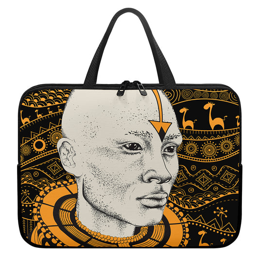 African Style Print Laptop Sleeve With Handle