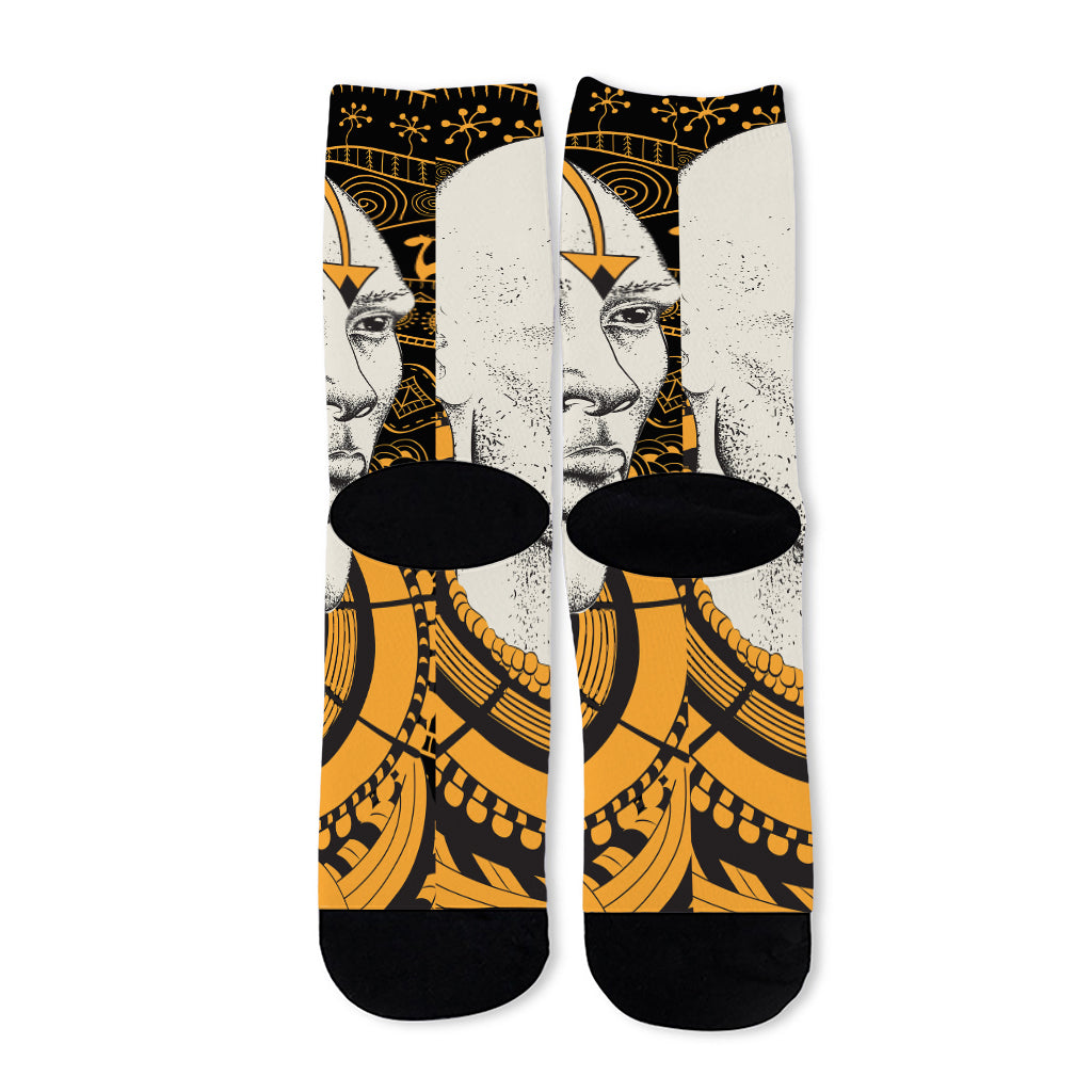 African Style Print Long Socks