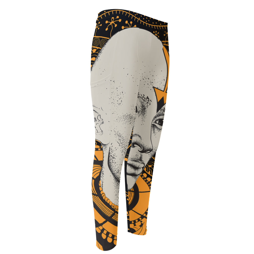 African Style Print Men's Compression Pants