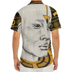 African Style Print Men's Deep V-Neck Shirt