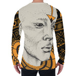 African Style Print Men's Long Sleeve T-Shirt
