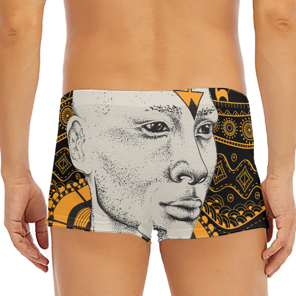 African Style Print Men's Short Boxer Briefs