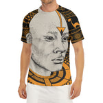 African Style Print Men's Short Sleeve Rash Guard