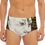 African Style Print Men's Triangle Swim Briefs