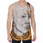 African Style Print Men's Velvet Tank Top