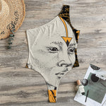 African Style Print One Shoulder Bodysuit
