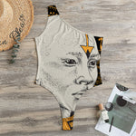 African Style Print One Shoulder Bodysuit