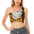African Style Print One Shoulder Crop Top