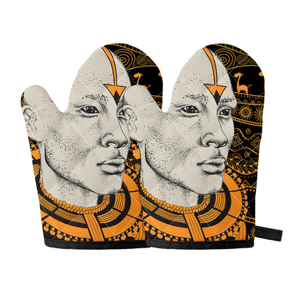 African Style Print Oven Mitts