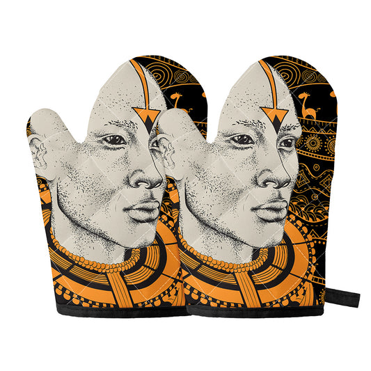 African Style Print Oven Mitts