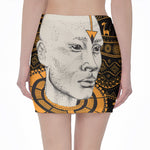African Style Print Pencil Mini Skirt