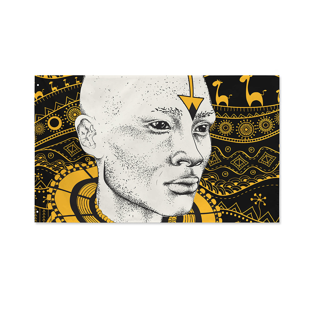 African Style Print Polyester Flag