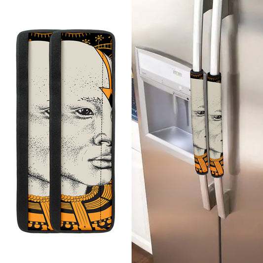 African Style Print Refrigerator Handle Covers
