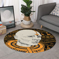African Style Print Round Rug