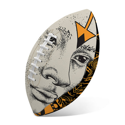 African Style Print Rugby Ball