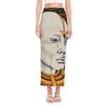 African Style Print Side Slit Maxi Skirt