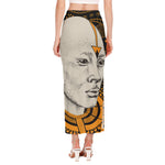African Style Print Side Slit Maxi Skirt