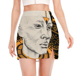 African Style Print Side Slit Mini Skirt