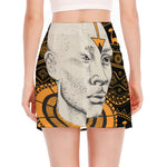 African Style Print Side Slit Mini Skirt