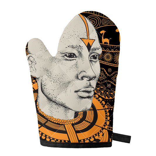 African Style Print Single Oven Mitt