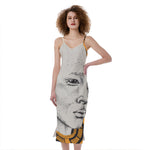 African Style Print Slim Fit Midi Cami Dress