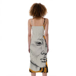 African Style Print Slim Fit Midi Cami Dress