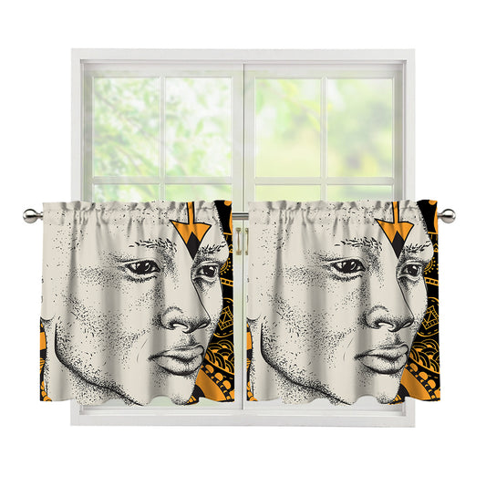 African Style Print Tier Curtains