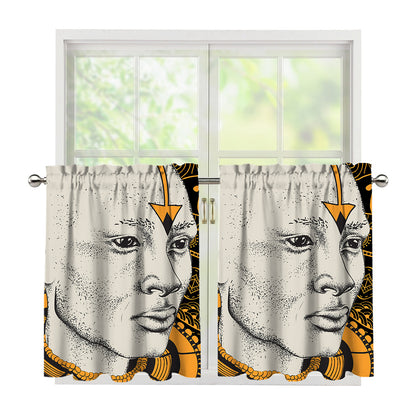African Style Print Tier Curtains