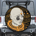 African Style Print Tire Cover With Camera Hole
