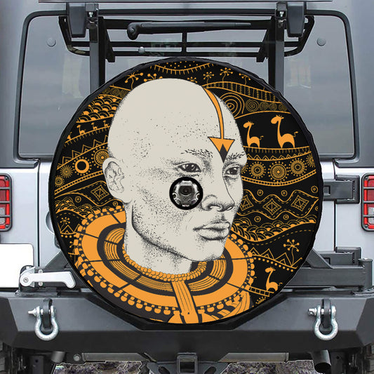 African Style Print Tire Cover With Camera Hole