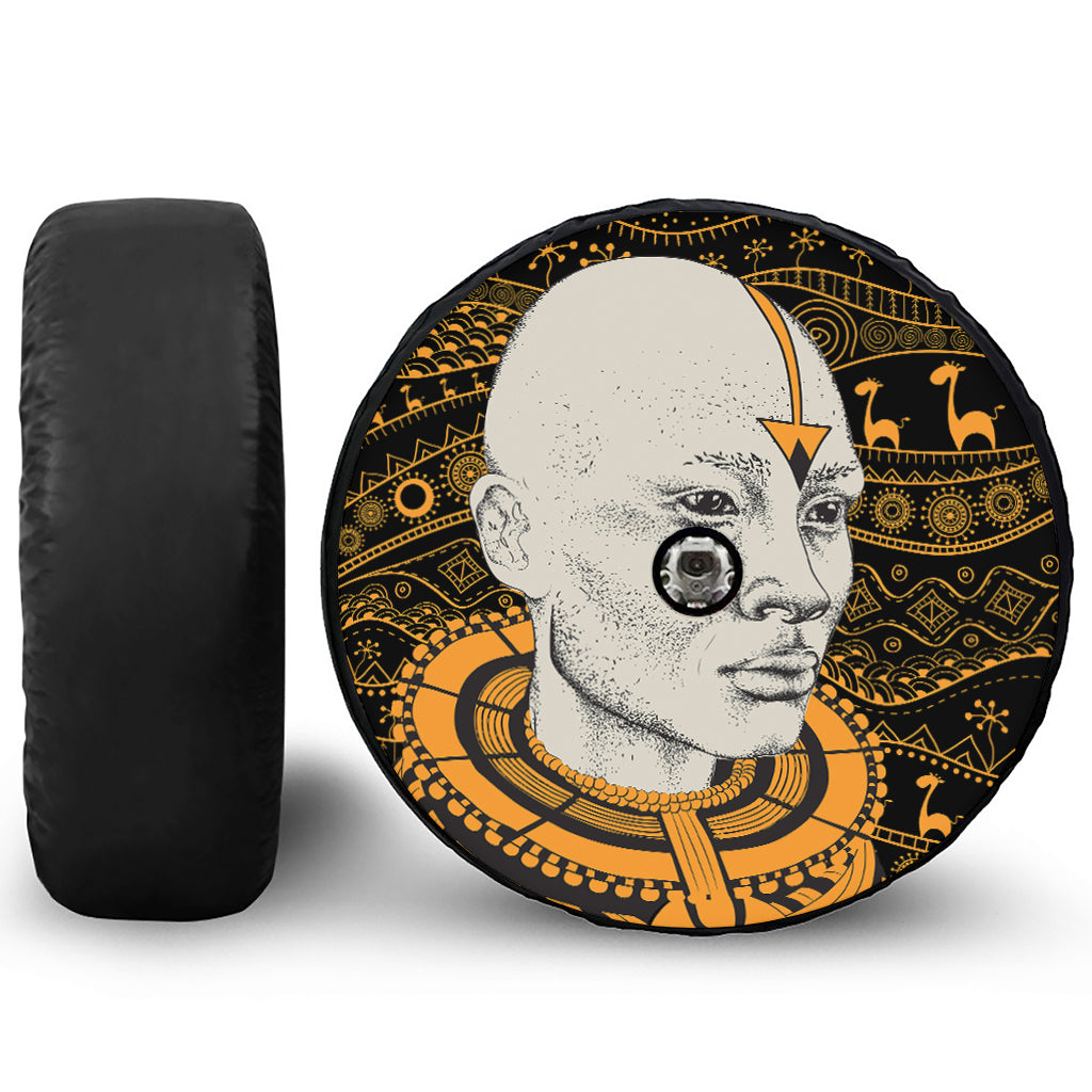 African Style Print Tire Cover With Camera Hole
