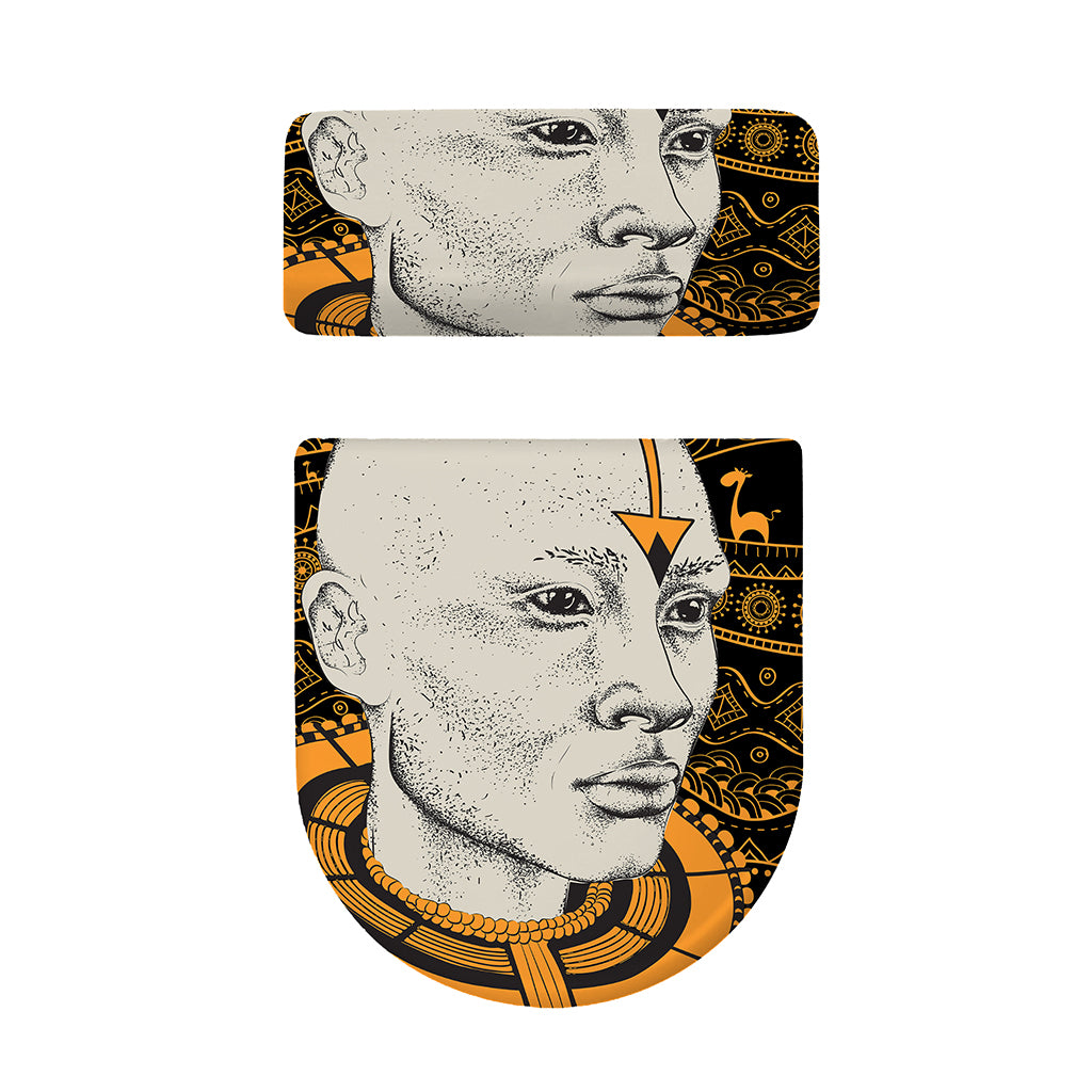 African Style Print Toilet Lid And Tank Cover Set