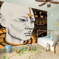 African Style Print Wall Sticker
